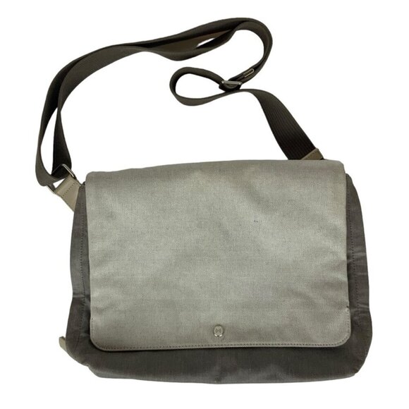 Skagen Denmark Eric Crossbody Messenger Bag Canvas Leather Adjustable Strap - Picture 1 of 15